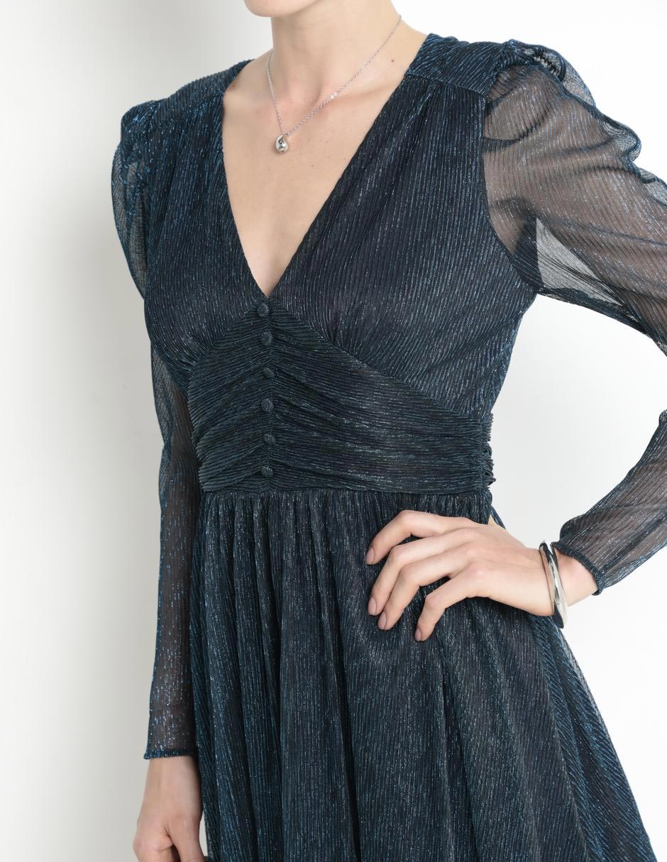 Vestido mini casual escote v para mujer 4