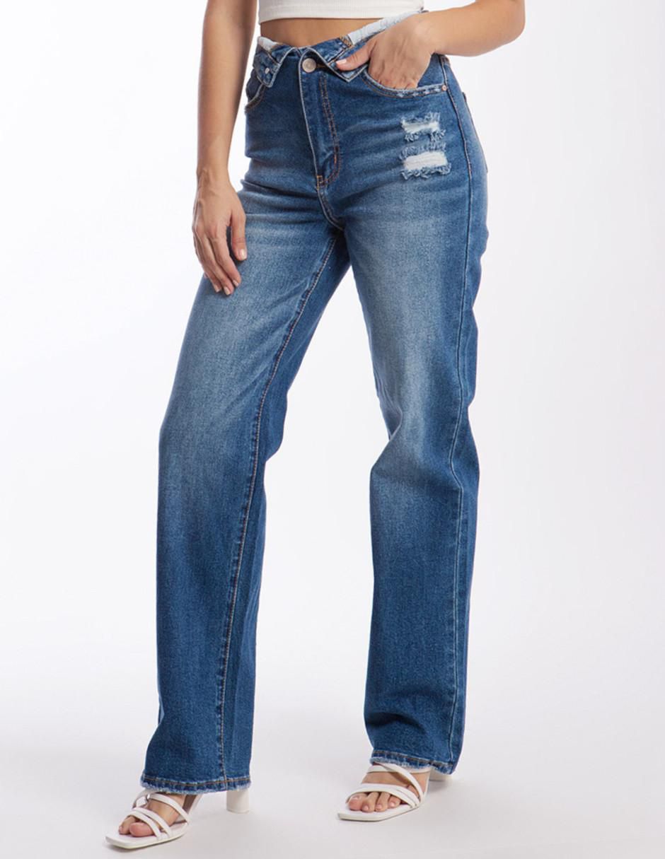 Jeans straight para mujer 2