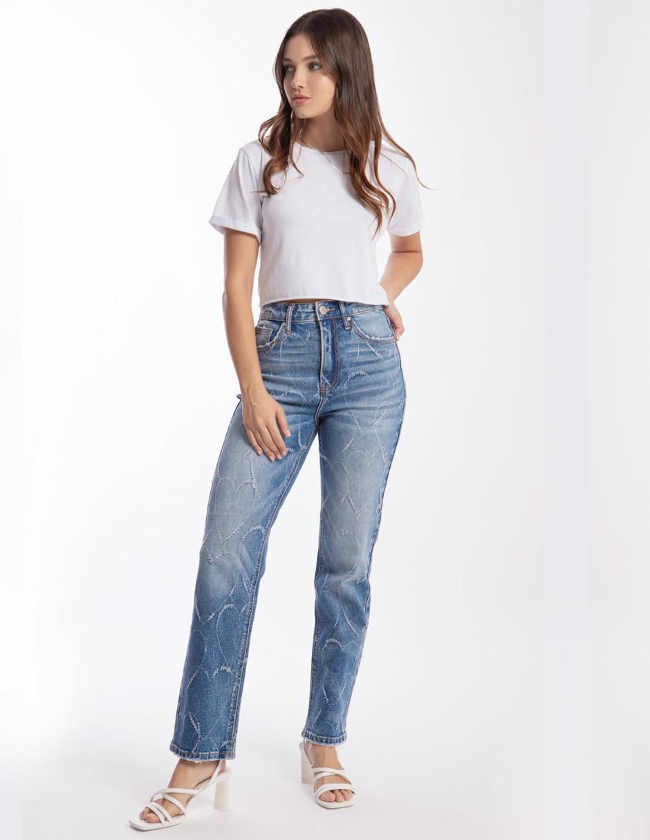 Jeans straight para mujer 4