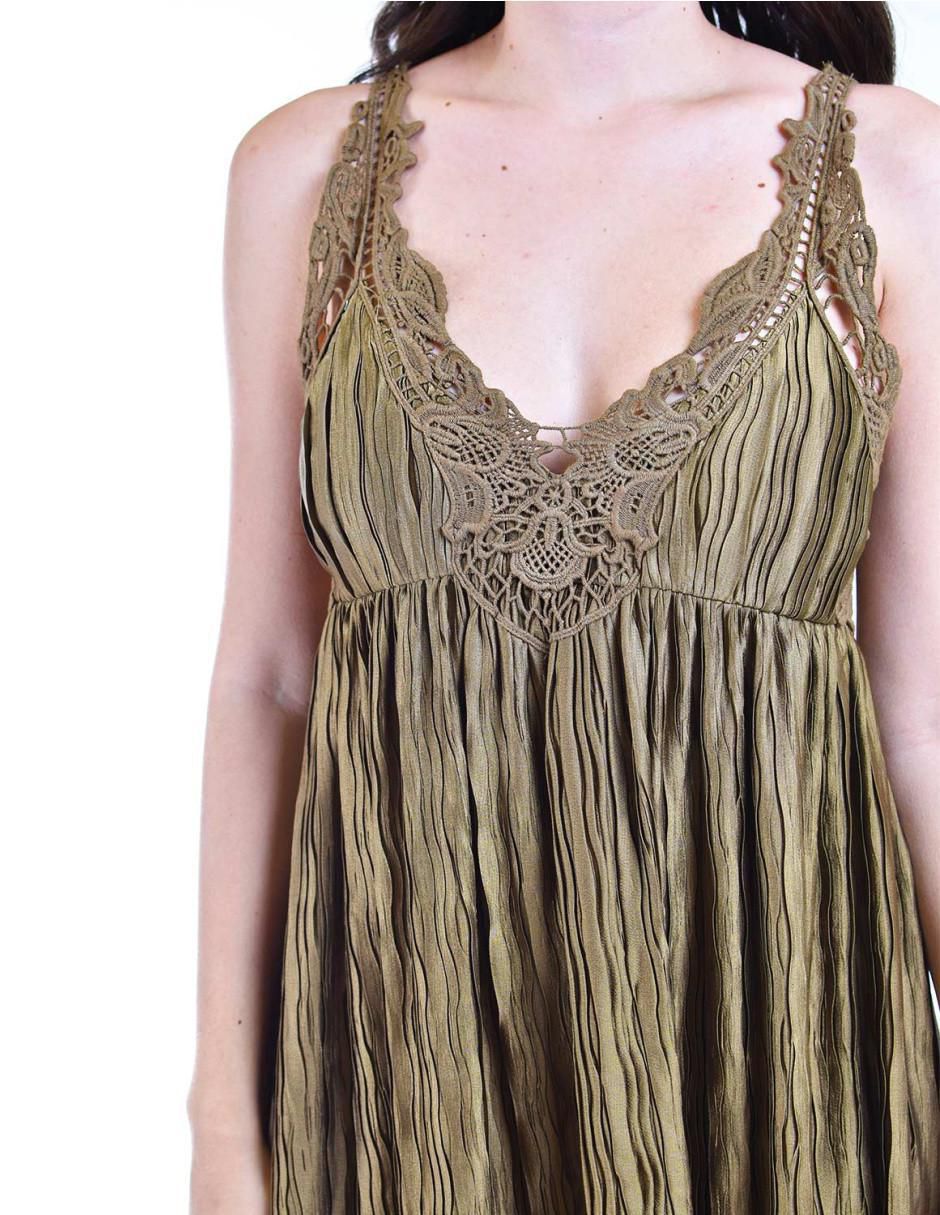 Vestido crop de fiesta escote V 4