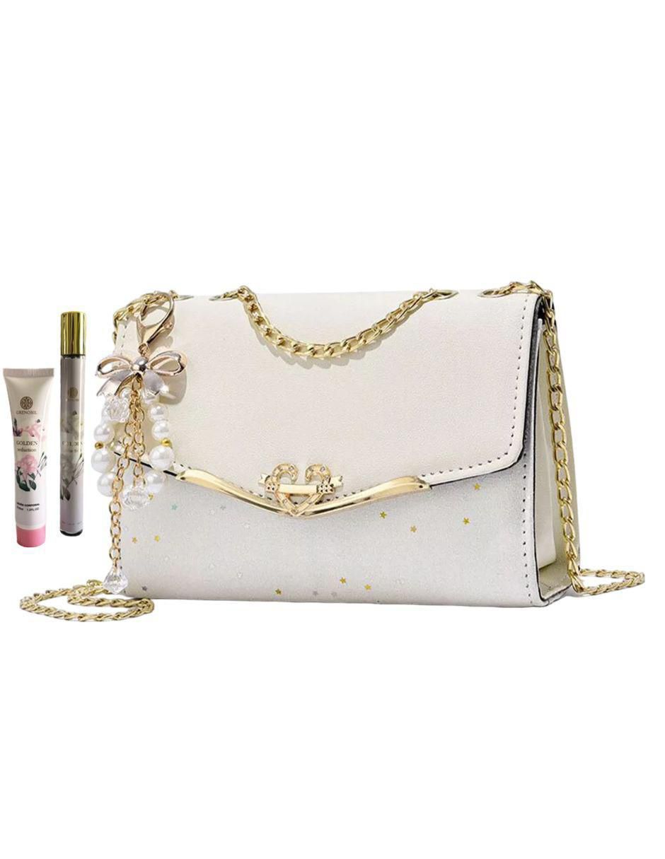 Bolsa crossbody Whitegold de cuero para mujer