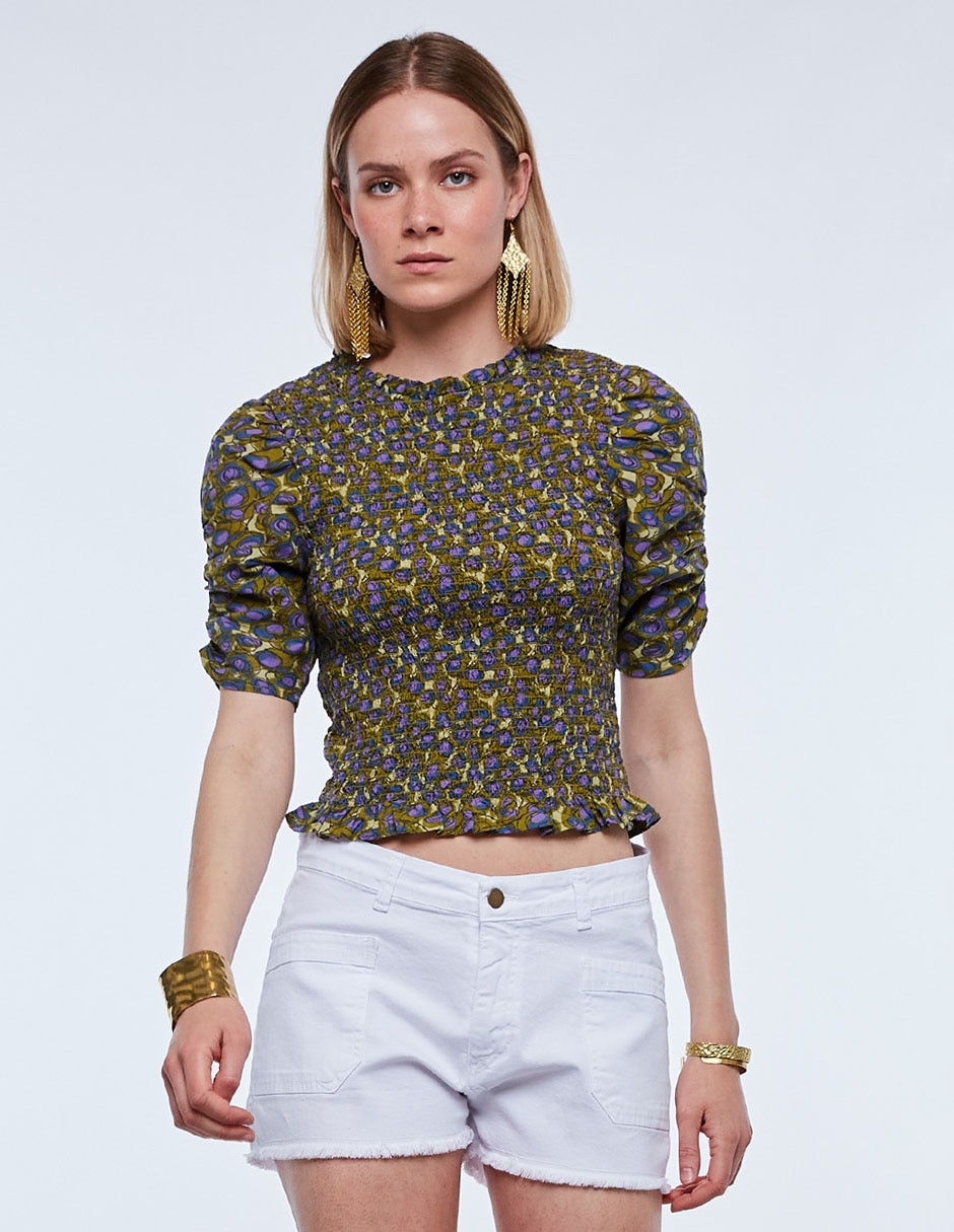 Blusa manga corta para mujer 1