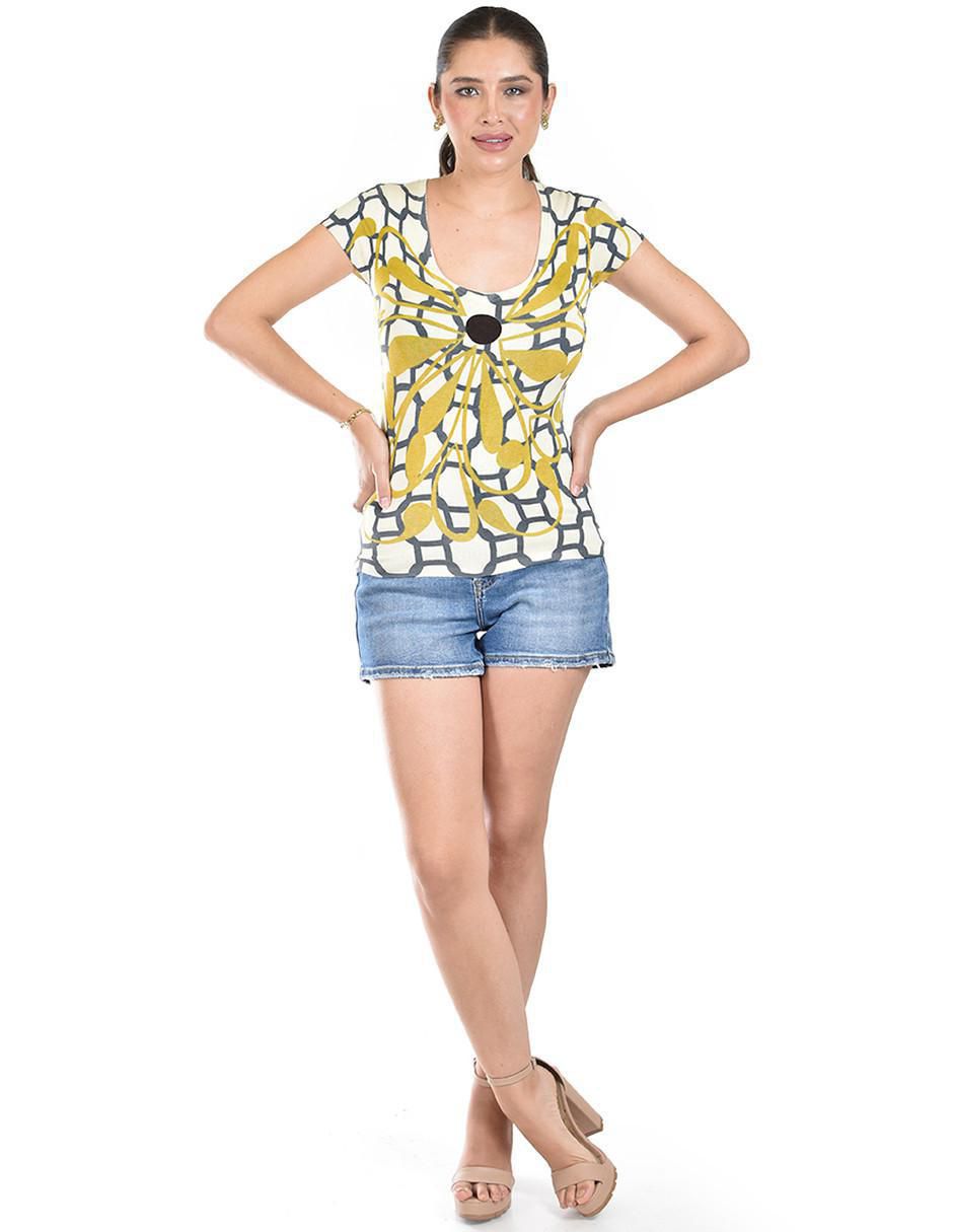 Blusa manga corta para mujer 5
