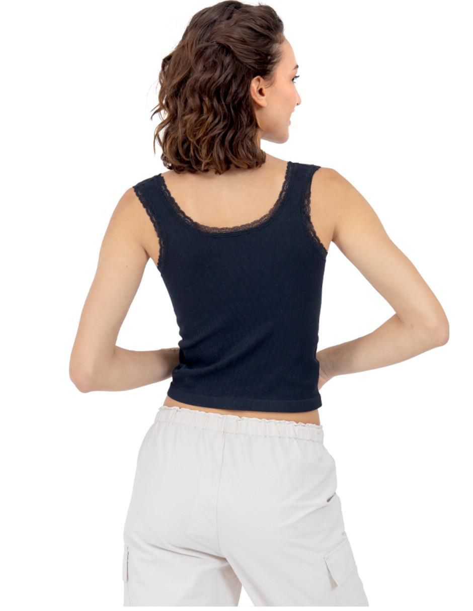 "top" forever 21 "cuello" (si aplica) con escote "escote" (si aplica) medio "tirante" (si aplica) ancho