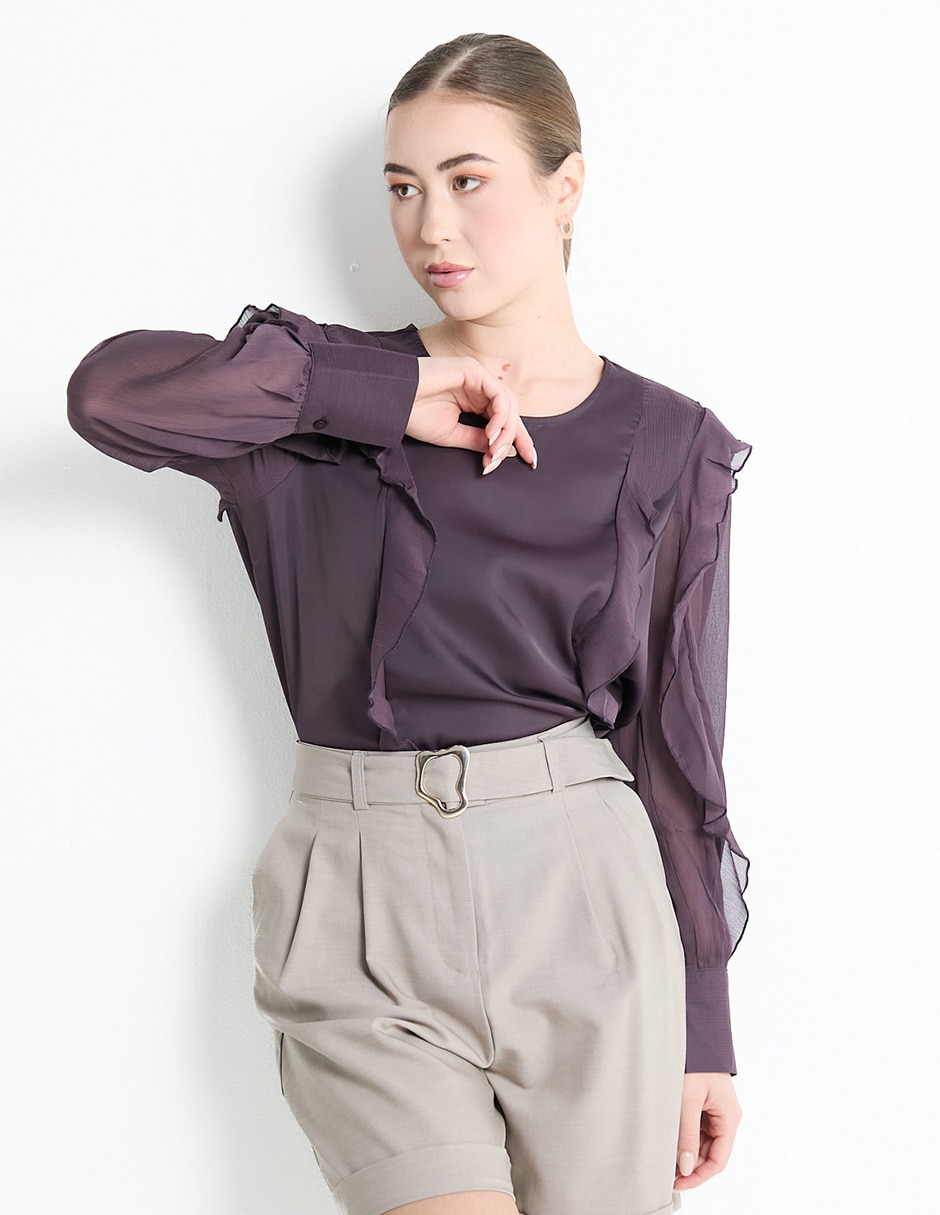 Blusa manga larga para mujer 1