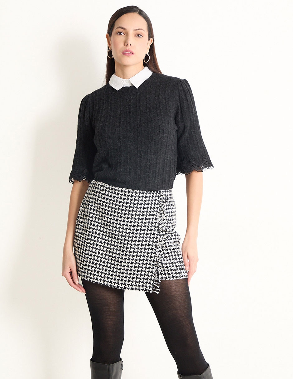 Falda mini a la cintura 1