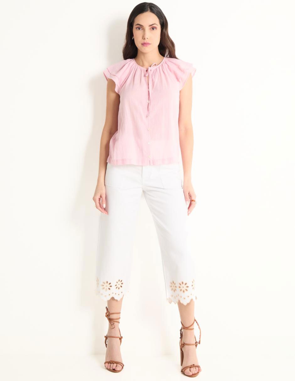 Blusa manga corta para mujer 3