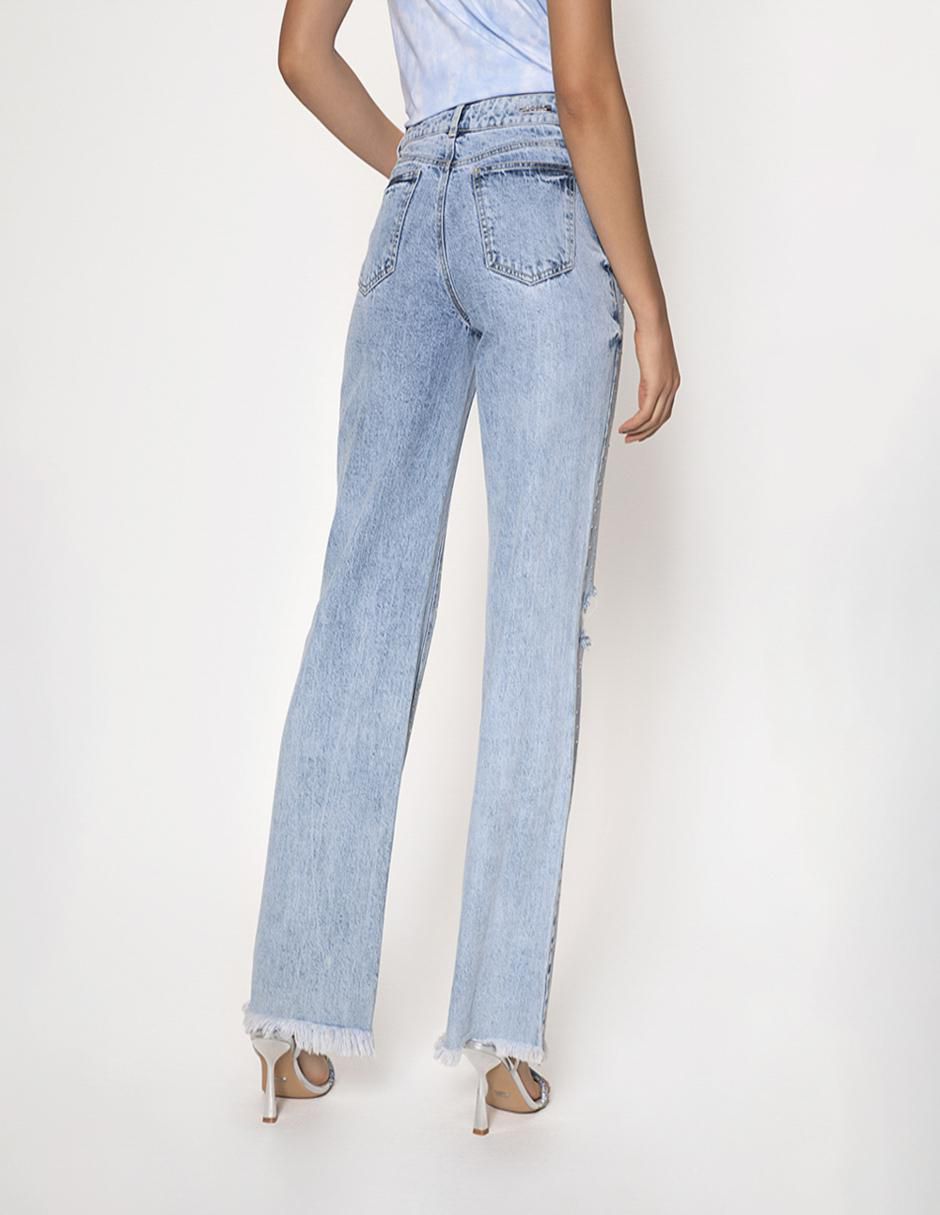 Jeans straight Hot Fix para mujer 2