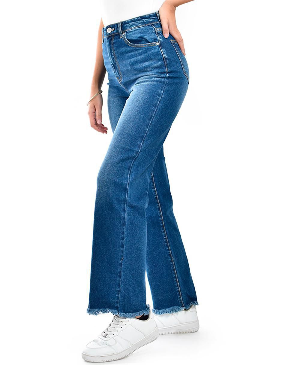 Jeans wide leg corte cintura para mujer 5