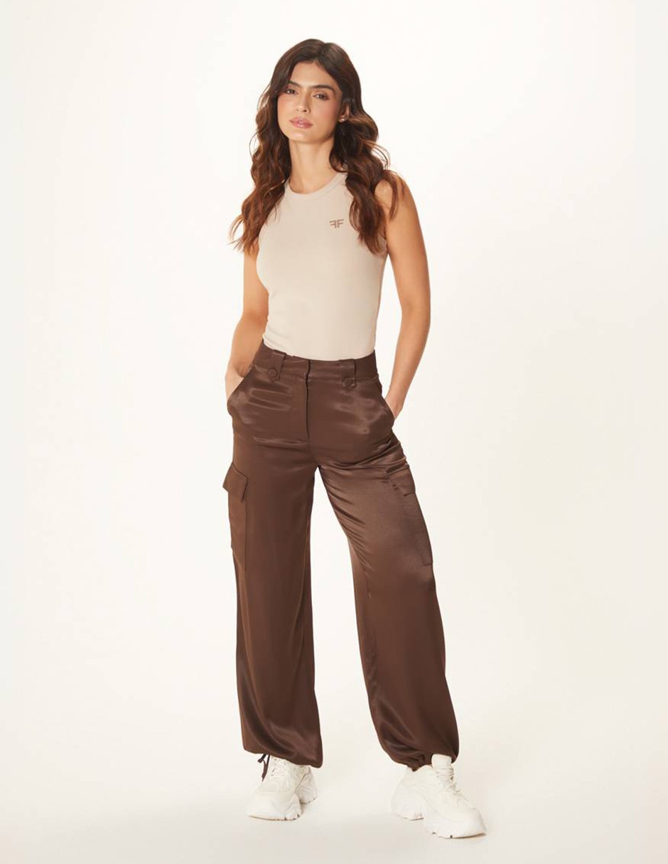 Pantalón relaxed amplio para mujer 5