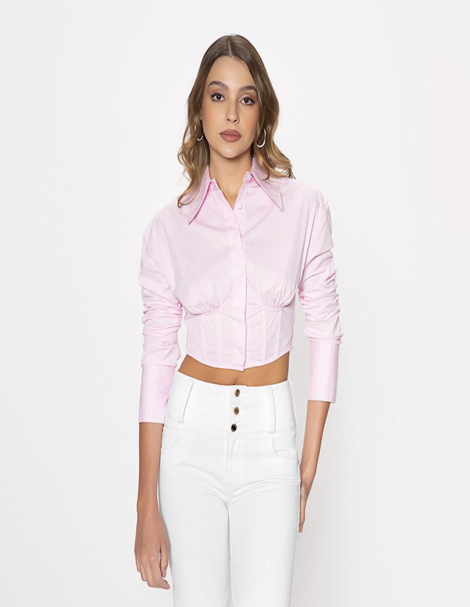 Blusa Studio F manga larga para mujer Suburbia