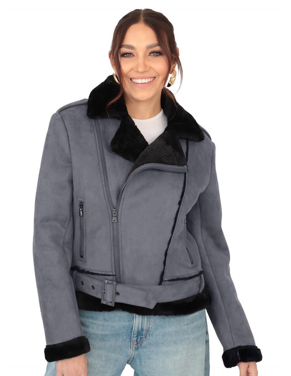 "chamarra" casual roosevelt no impermeable "de" gamuza "para mujer"