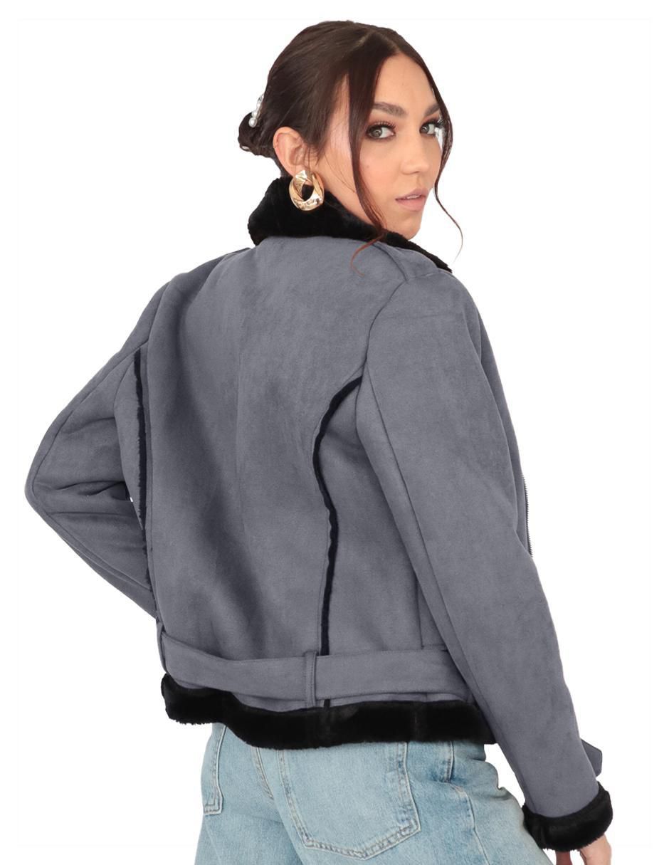 "chamarra" casual roosevelt no impermeable "de" gamuza "para mujer"