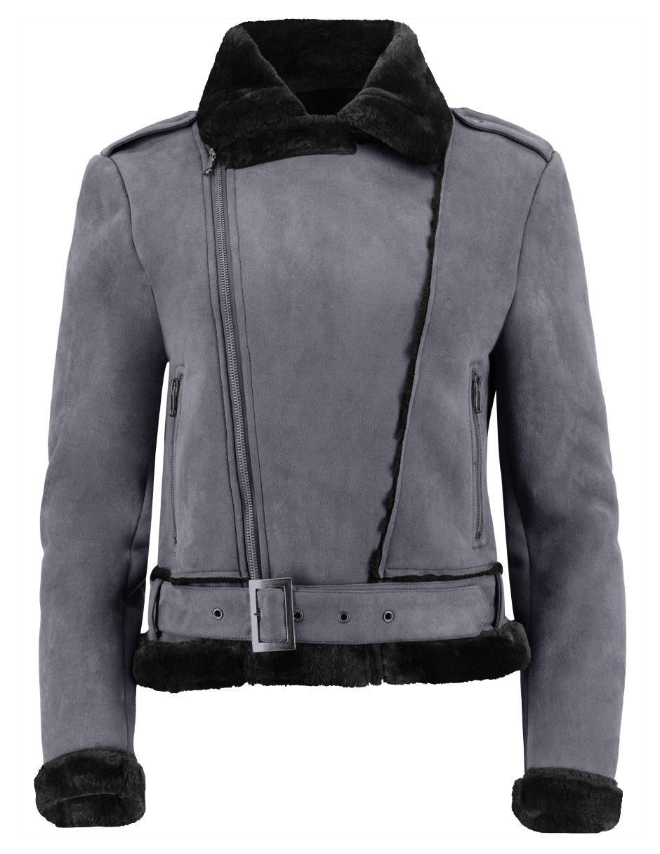 "chamarra" casual roosevelt no impermeable "de" gamuza "para mujer"