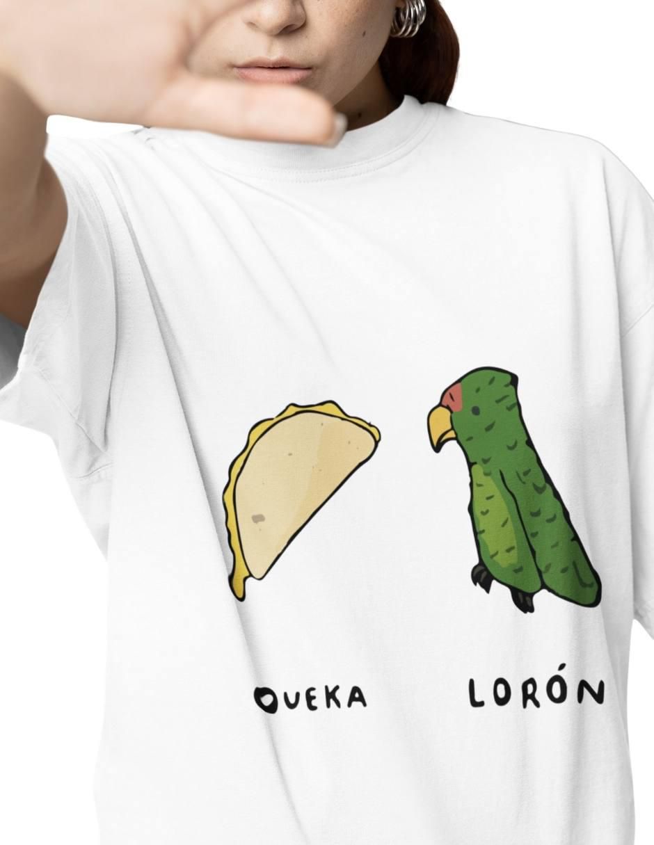 Playera manga corta Quekaloron Oversize cuello redondo para mujer 4