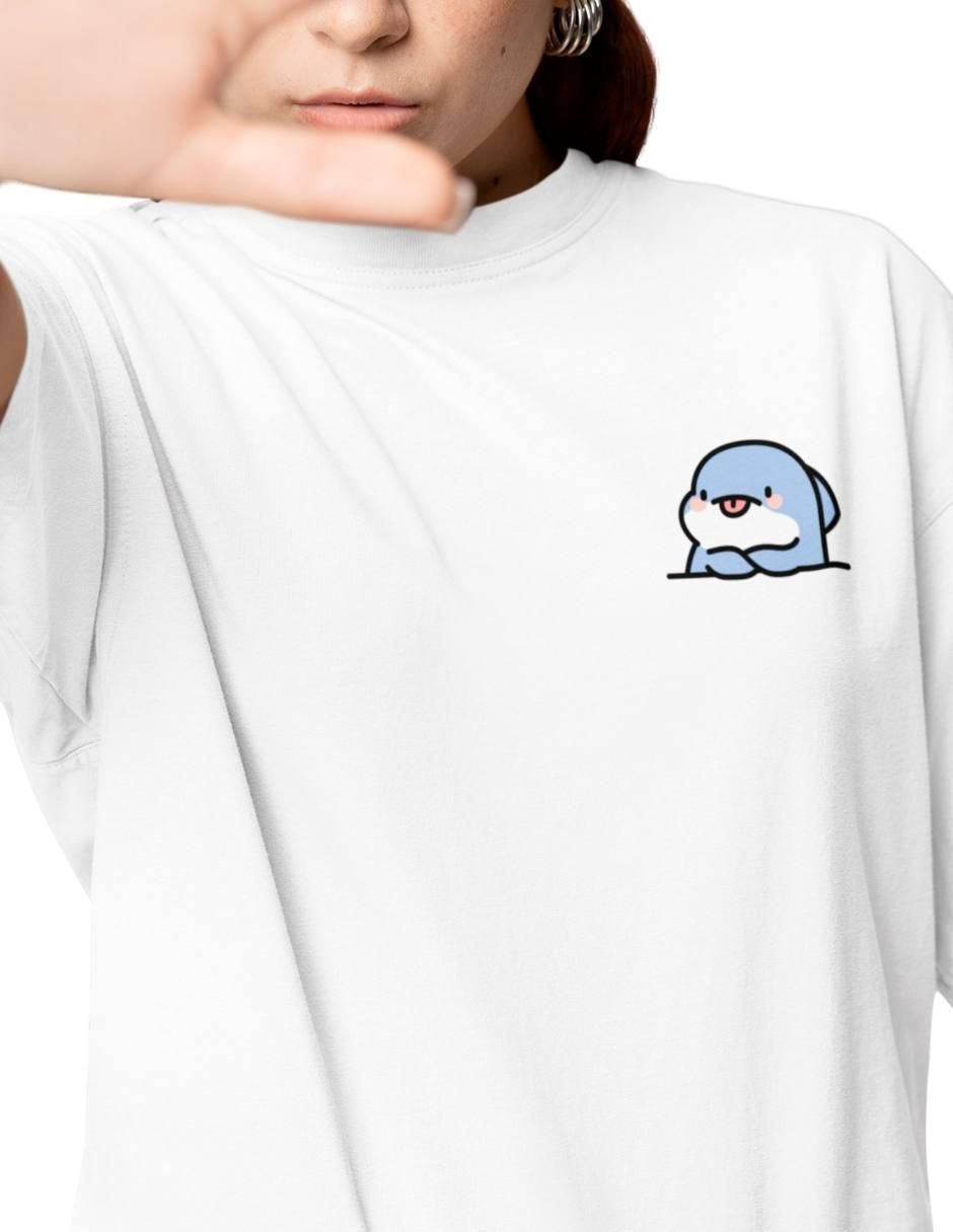 Playera manga corta Sharky Oversize cuello redondo para mujer 3