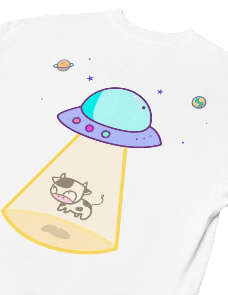 Playera manga corta Space Explorer Oversize cuello redondo para mujer 4