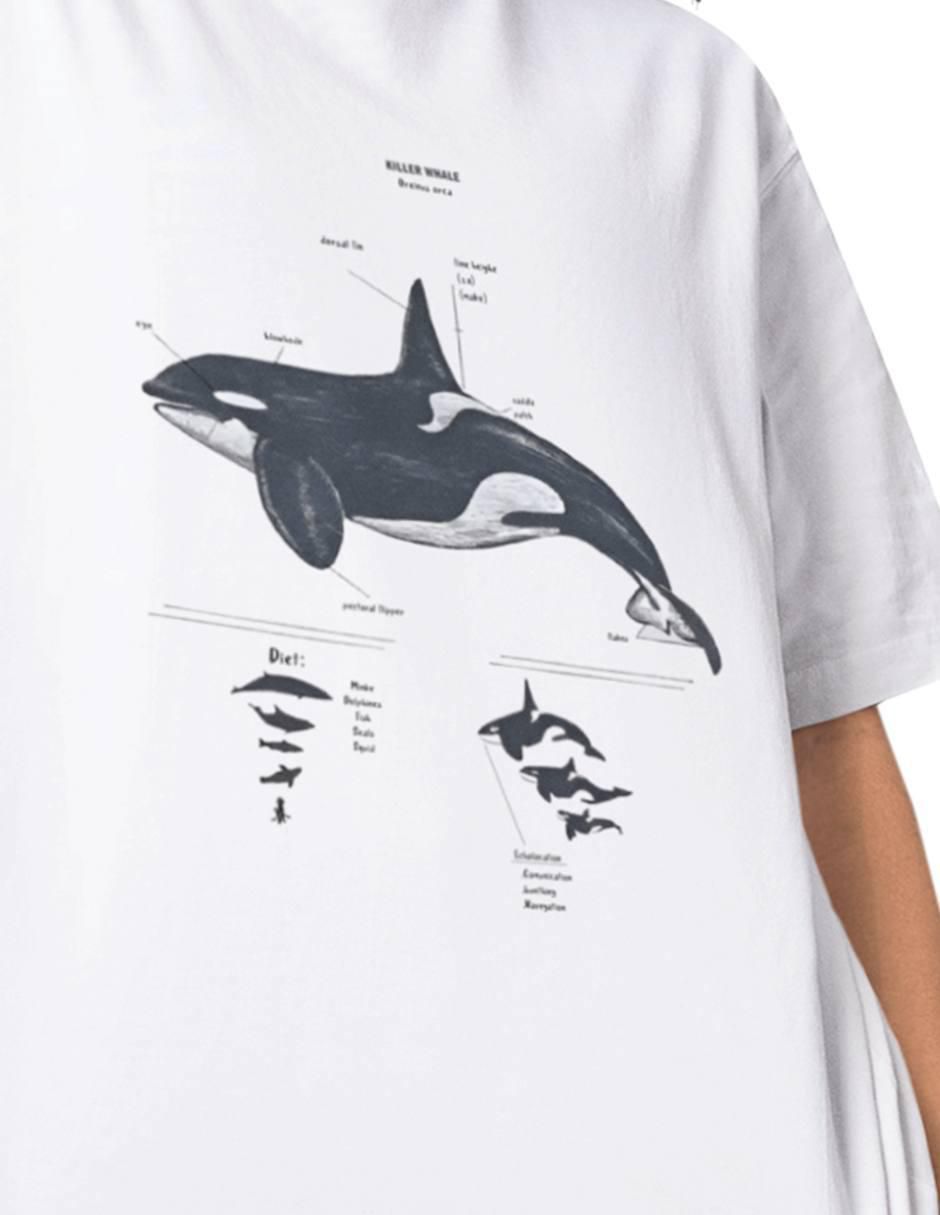 Playera manga corta Orca Oversize cuello redondo para mujer 3