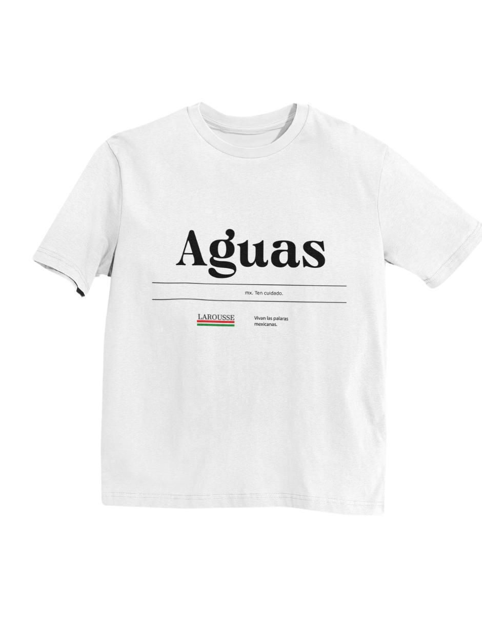 Playera manga corta Aguas Oversize cuello redondo para mujer 3
