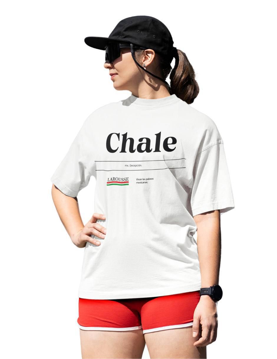 Playera manga corta Chale Oversize cuello redondo para mujer