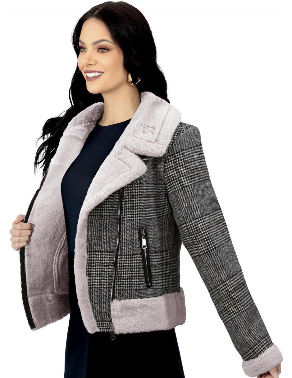 "chamarra" casual roosevelt no impermeable "de" gamuza "para mujer"