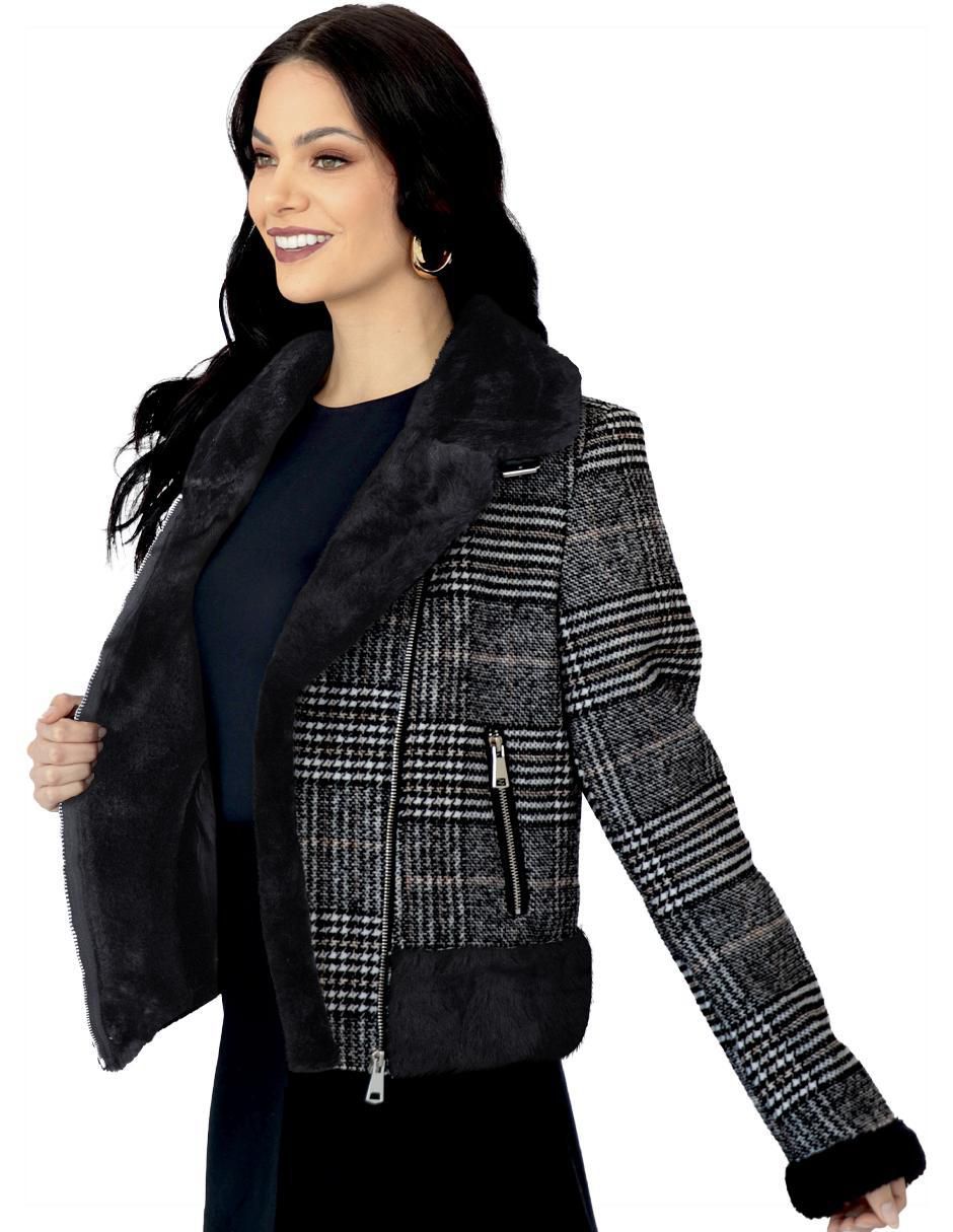 "chamarra" casual roosevelt no impermeable "de" gamuza "para mujer"