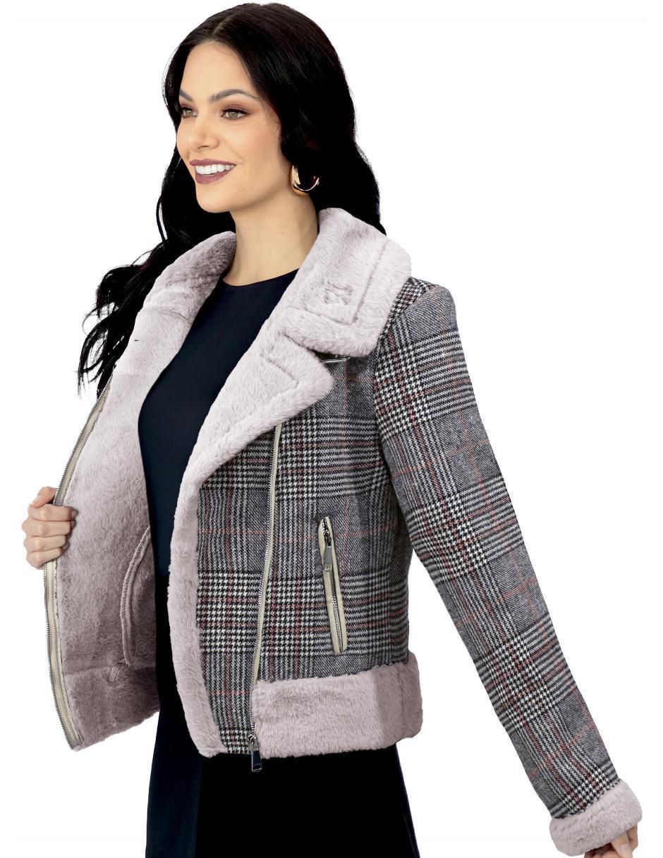 Chamarra casual de gamuza para mujer 2