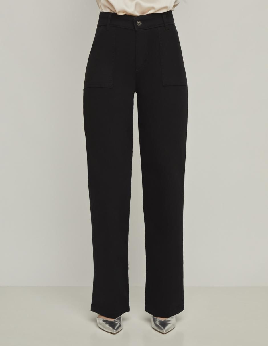 Jeans straight corte cintura alta para mujer 1