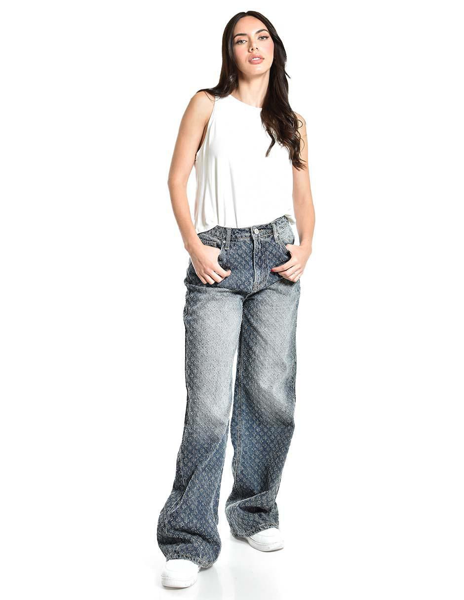 Jeans relaxed wide leg para mujer 4