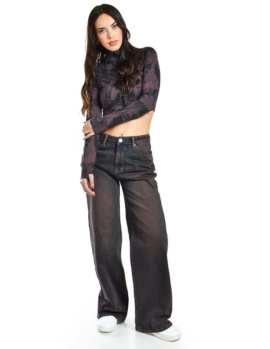 Jeans relaxed amplio para mujer 4