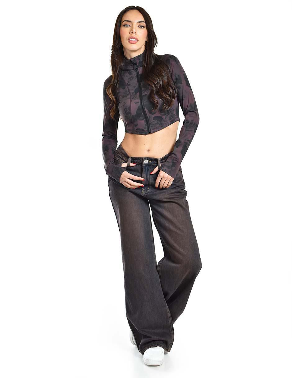 Jeans relaxed amplio para mujer 5