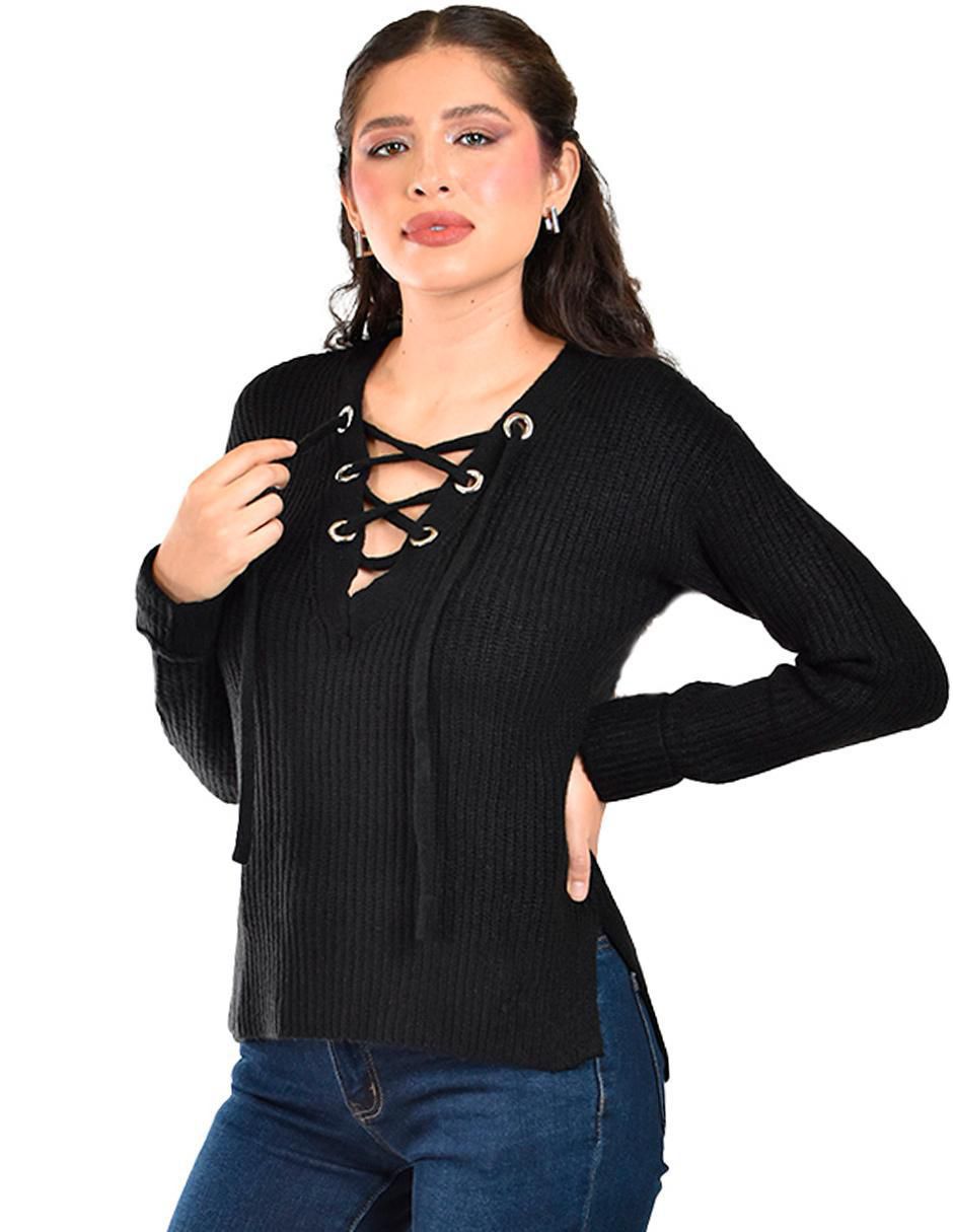 Suéter cuello V para mujer 2
