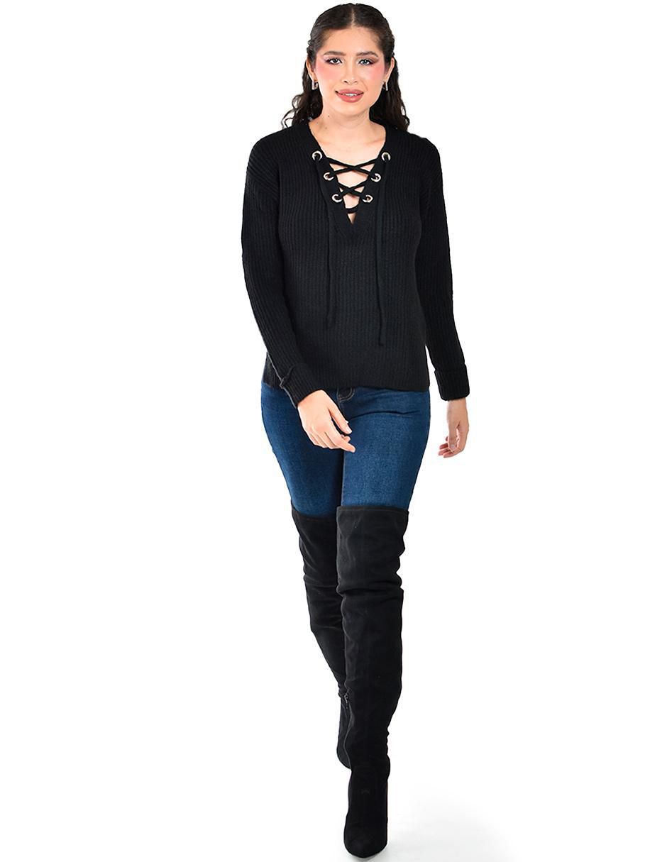 Suéter cuello V para mujer 5