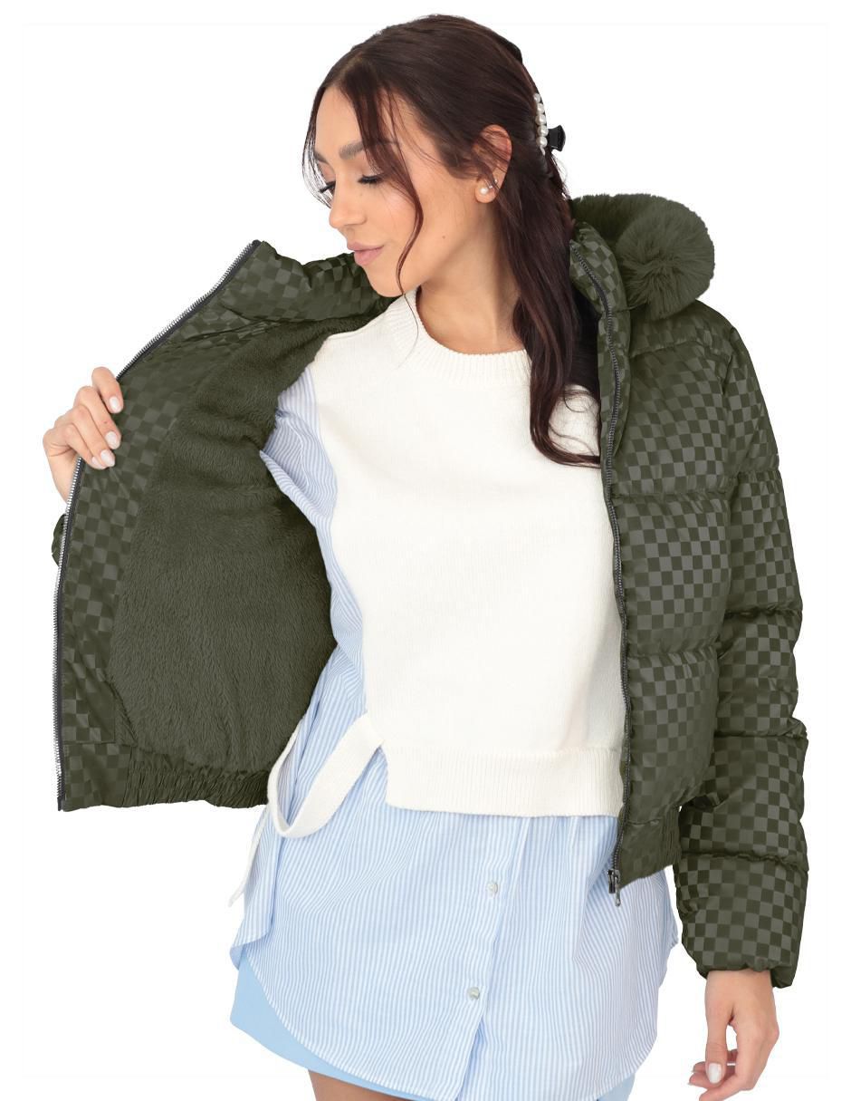 "chamarra" acolchada roosevelt no impermeable "de" poliéster "para mujer"