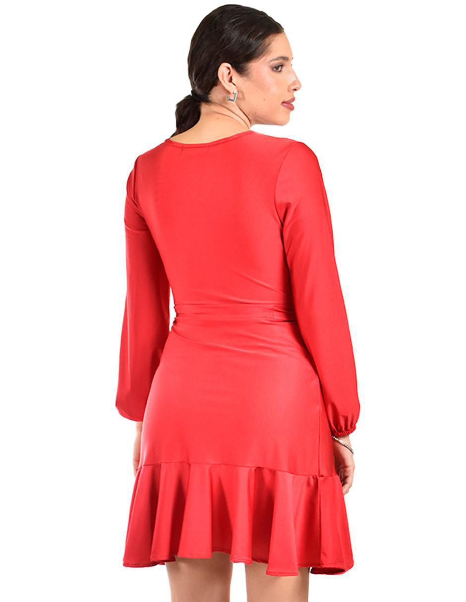 Vestido corto de fiesta escote V 3