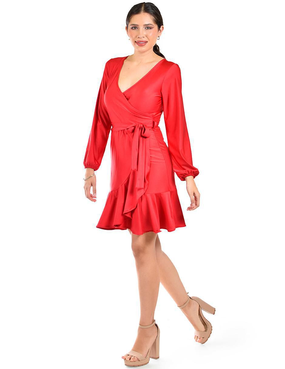 Vestido corto de fiesta escote V 4
