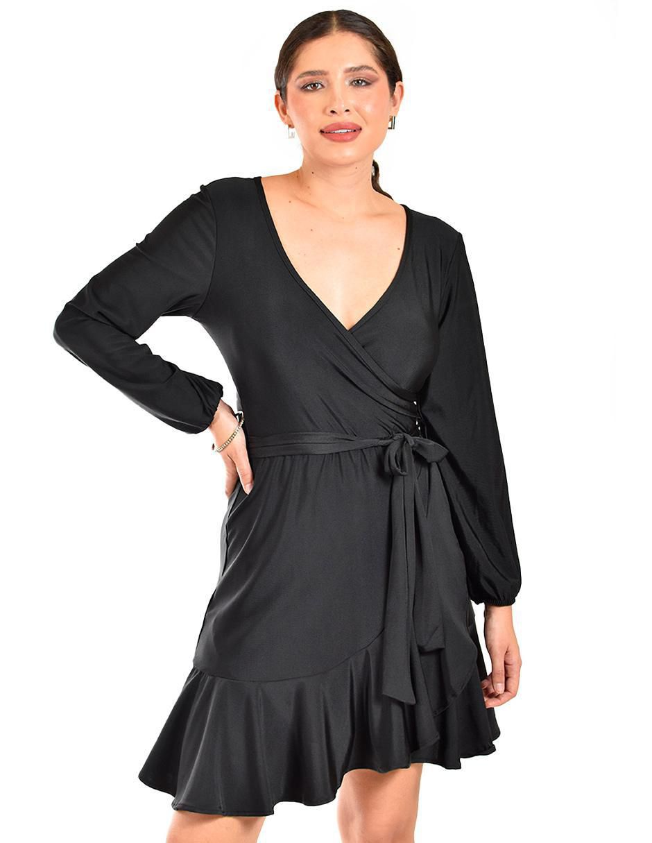 Vestido corto de fiesta escote V 4
