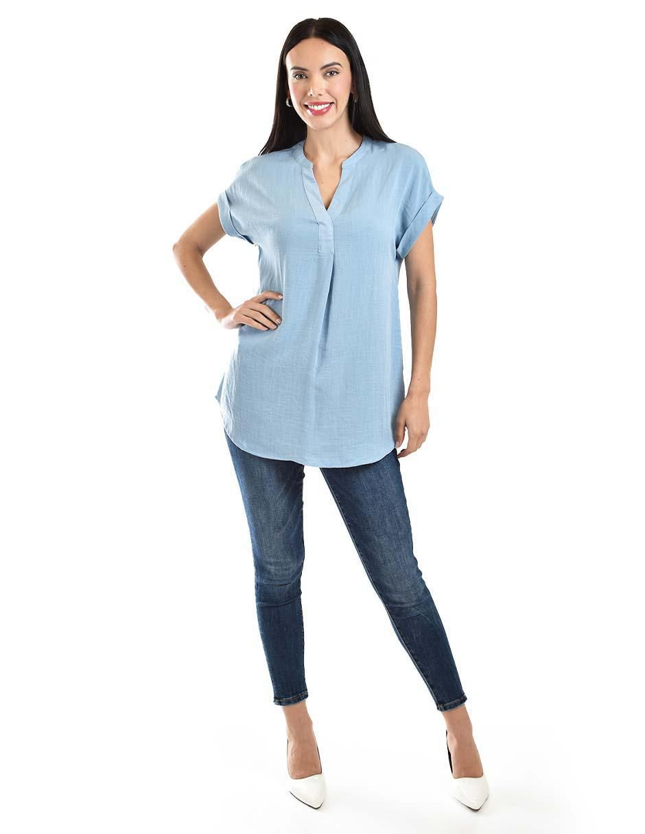 Blusa manga corta para mujer 4