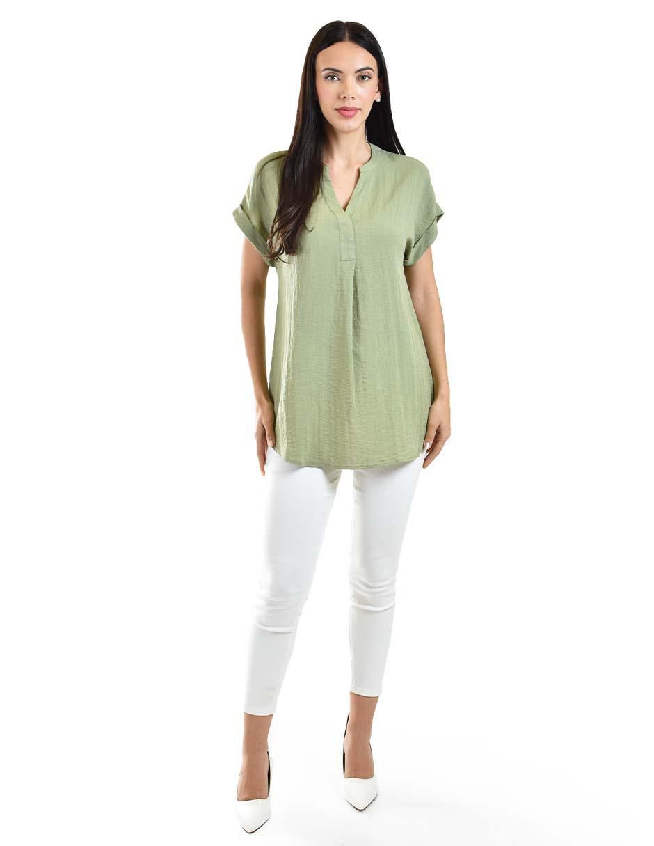 Blusa manga corta para mujer 4