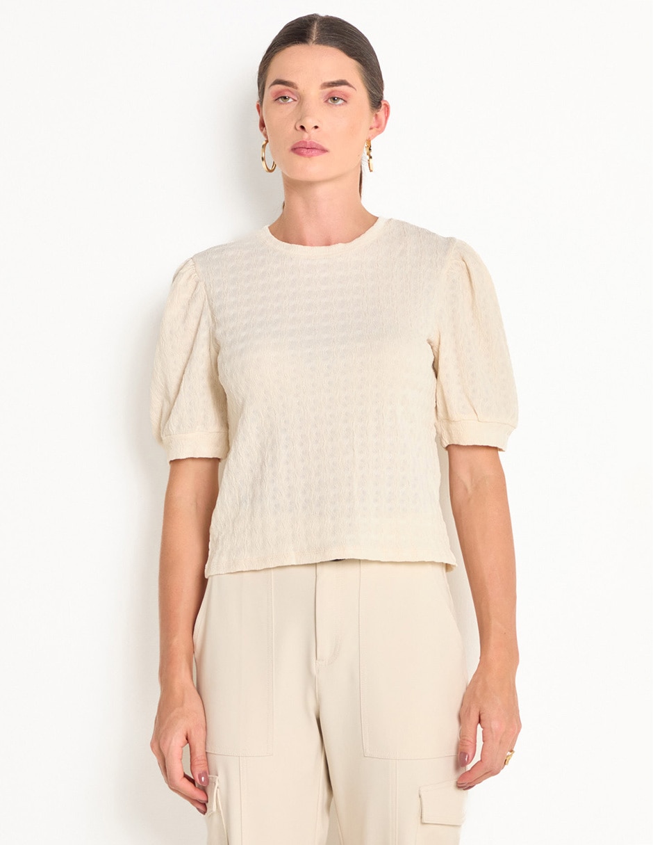 Blusa manga corta para mujer