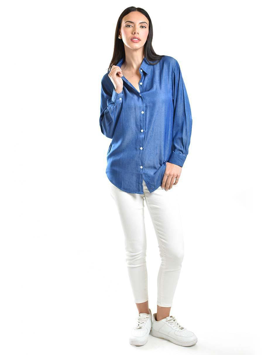 Blusa camisera manga larga para mujer 2