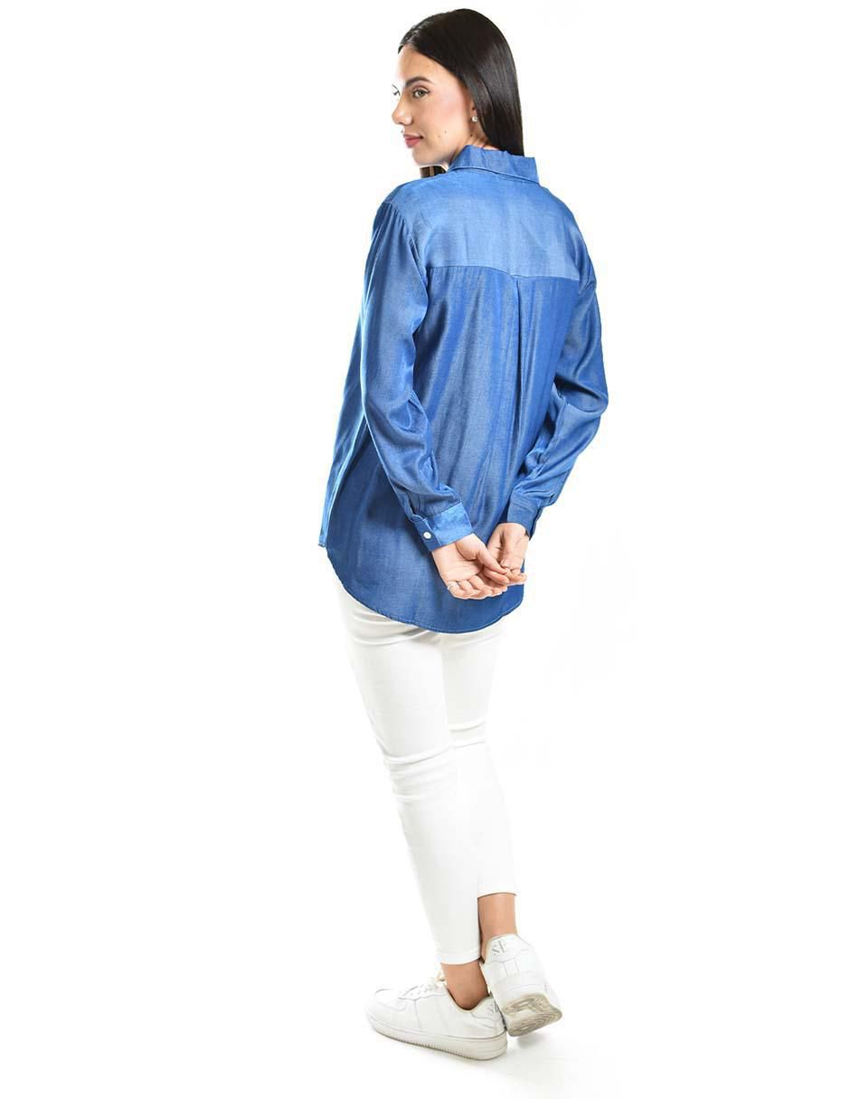 Blusa camisera manga larga para mujer 3