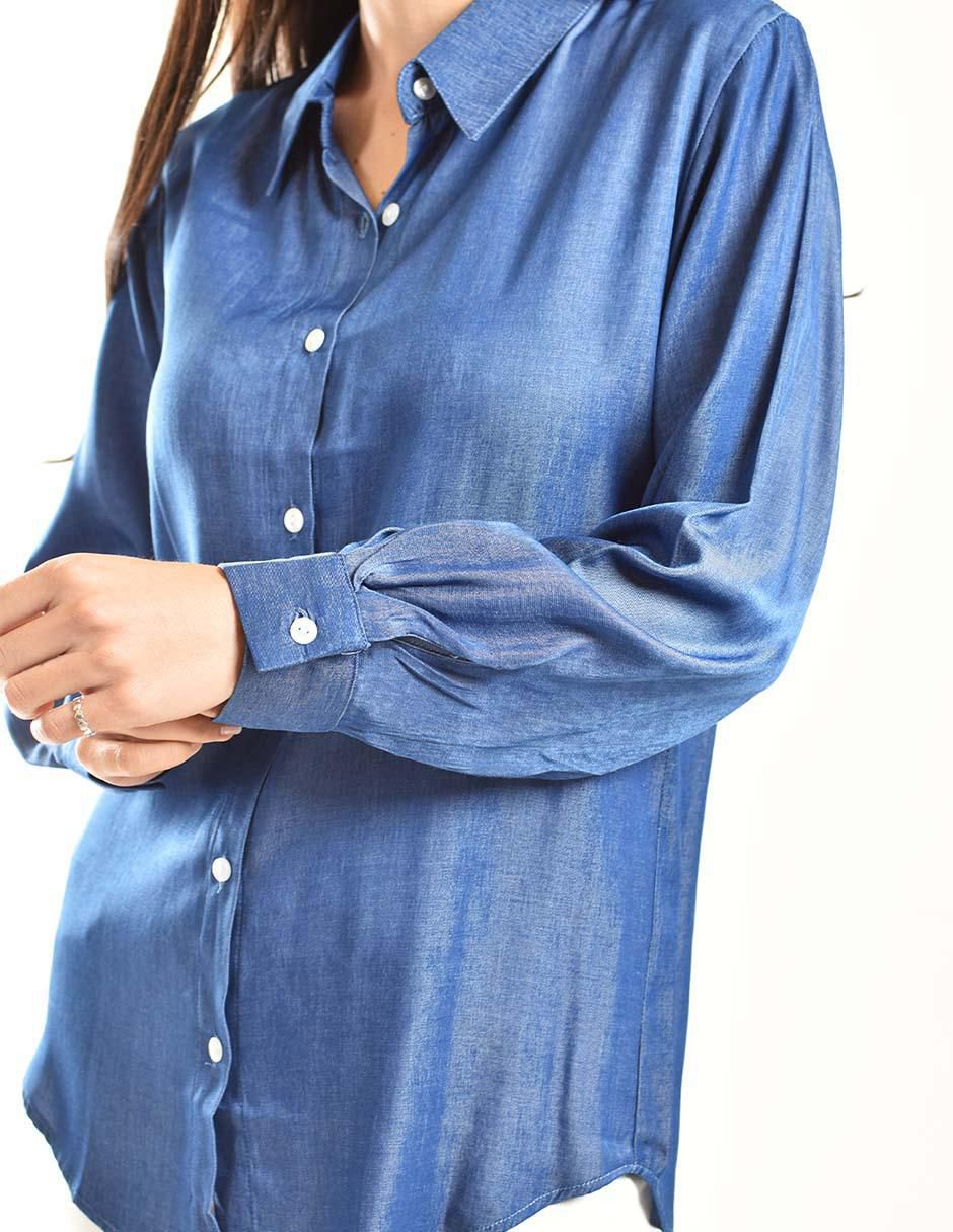 Blusa camisera manga larga para mujer 4