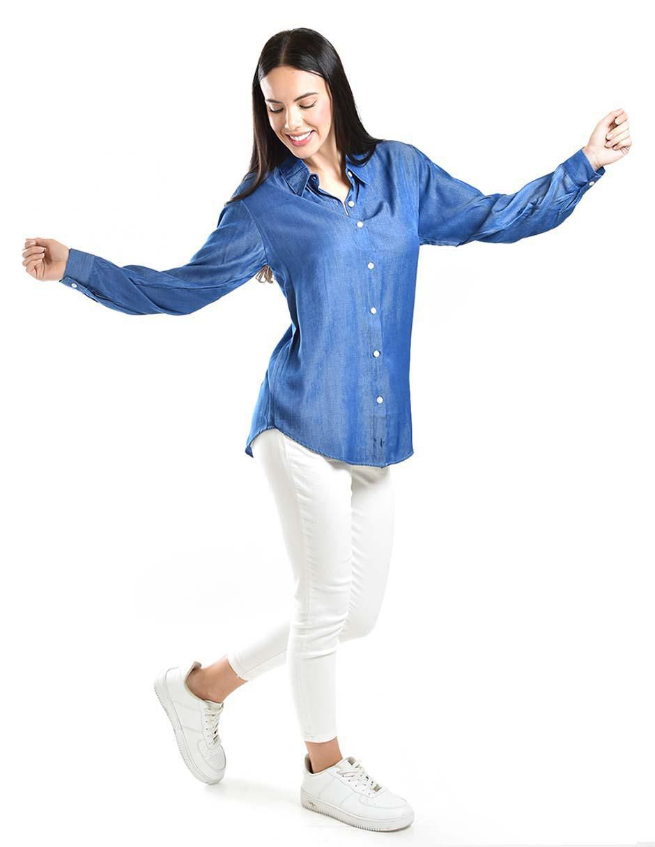 Blusa camisera manga larga para mujer 6
