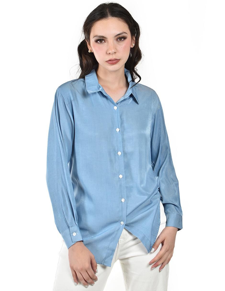 Blusa camisera Roman Fashion manga larga para mujer