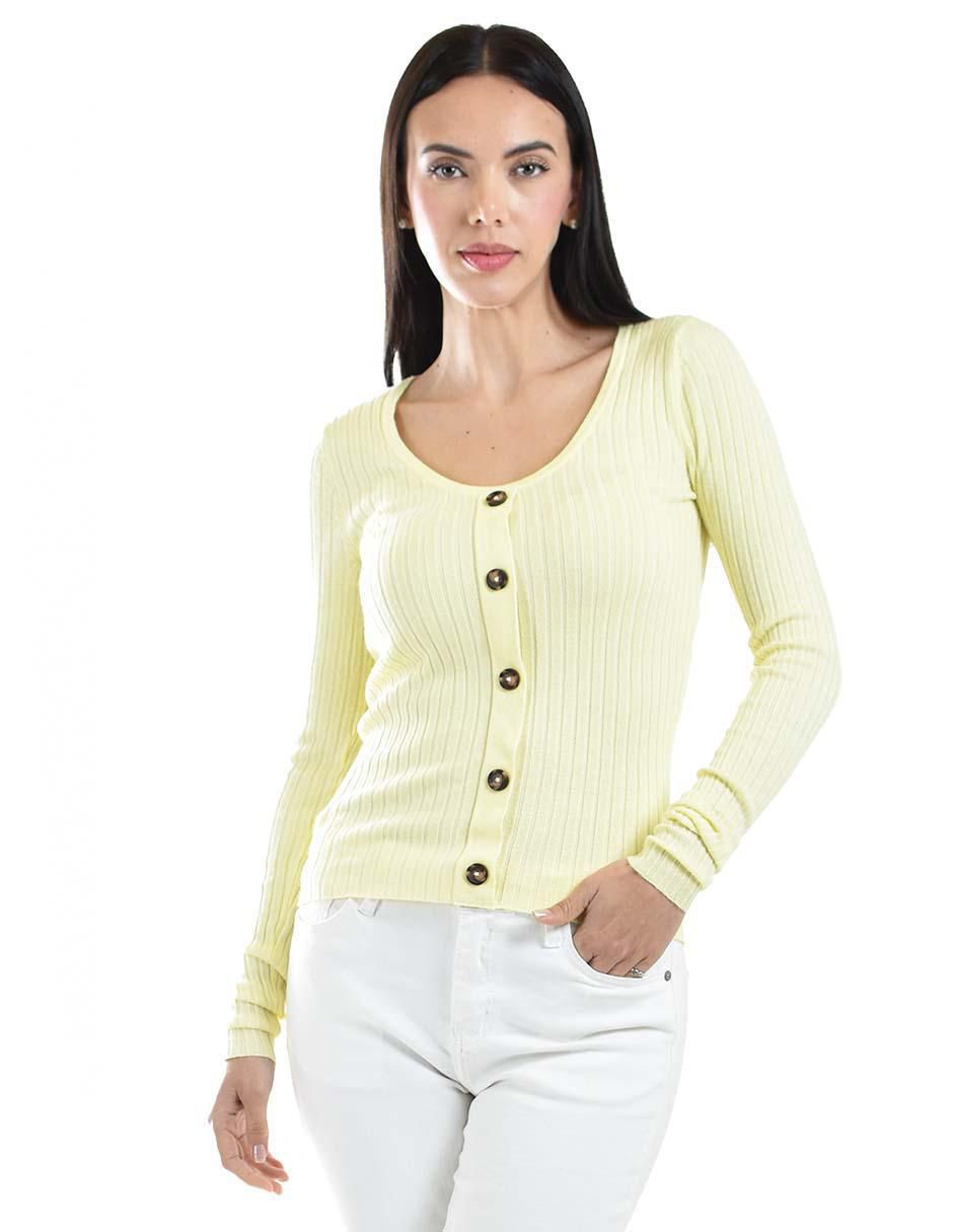 Suéter cuello redondo para mujer