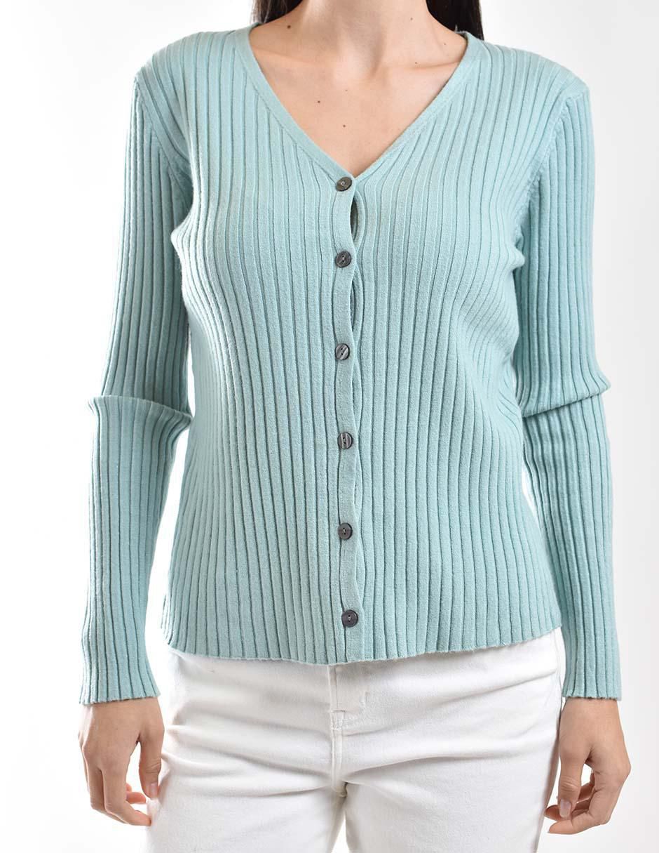 Suéter cuello V para mujer 4