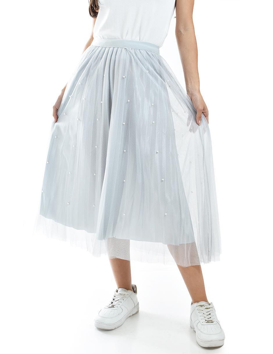 Falda midi con pretina