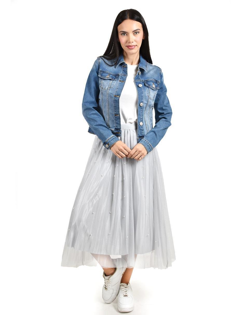 Falda midi con pretina 5