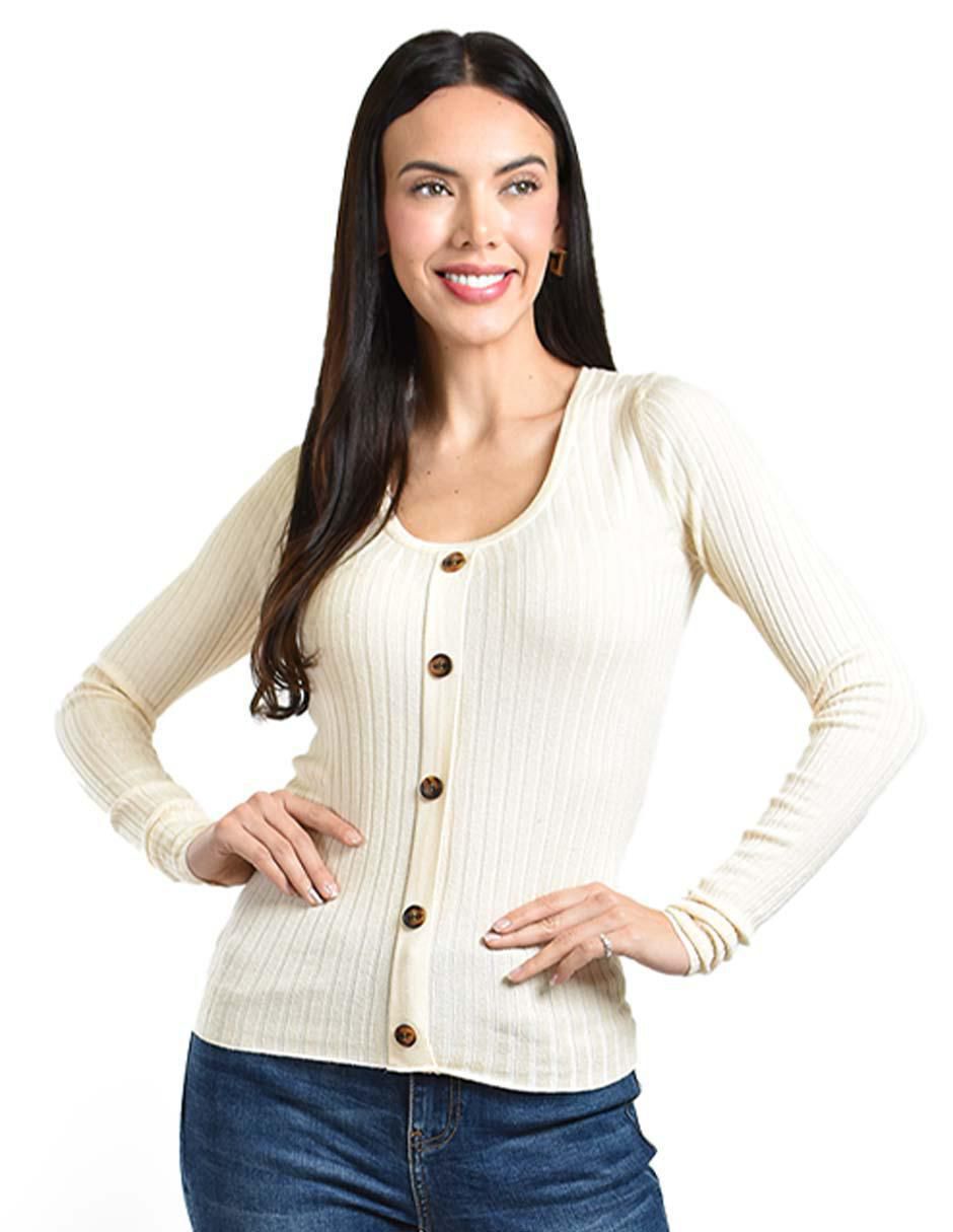 Suéter cuello redondo para mujer